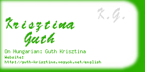 krisztina guth business card